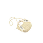 Eiyye off white woven straw beach bag, stylish shoulder handbag perfect for summer outings.