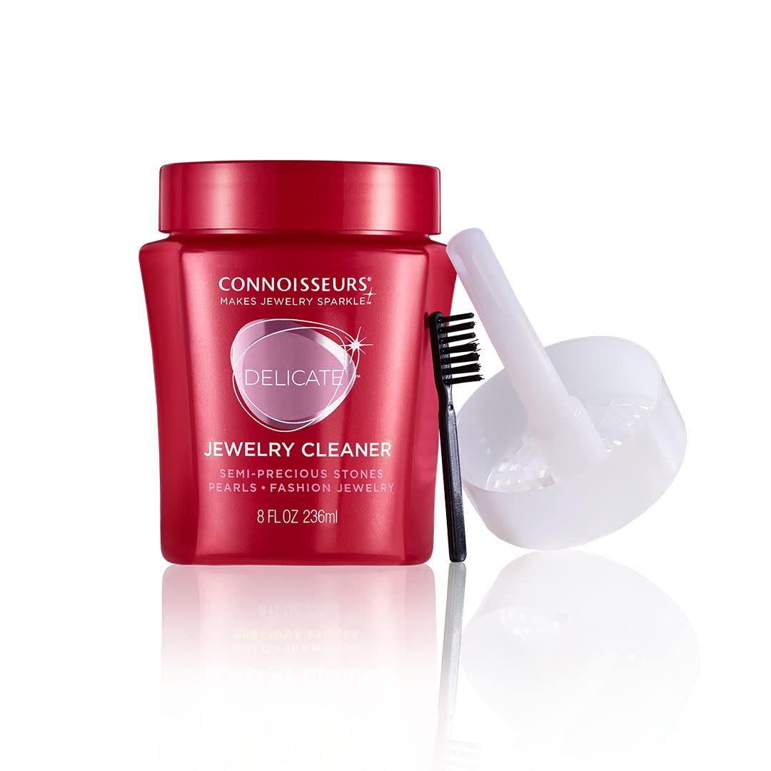 CONNOISSEURS Premium Edition Jewelry Cleaner 9.6oz bottle, designed for fine, silver, or delicate jewelry cleaning.