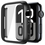 Misxi tempered glass case for Apple Watch Series 10 and 11, black screen protector cover, fits 46mm models.