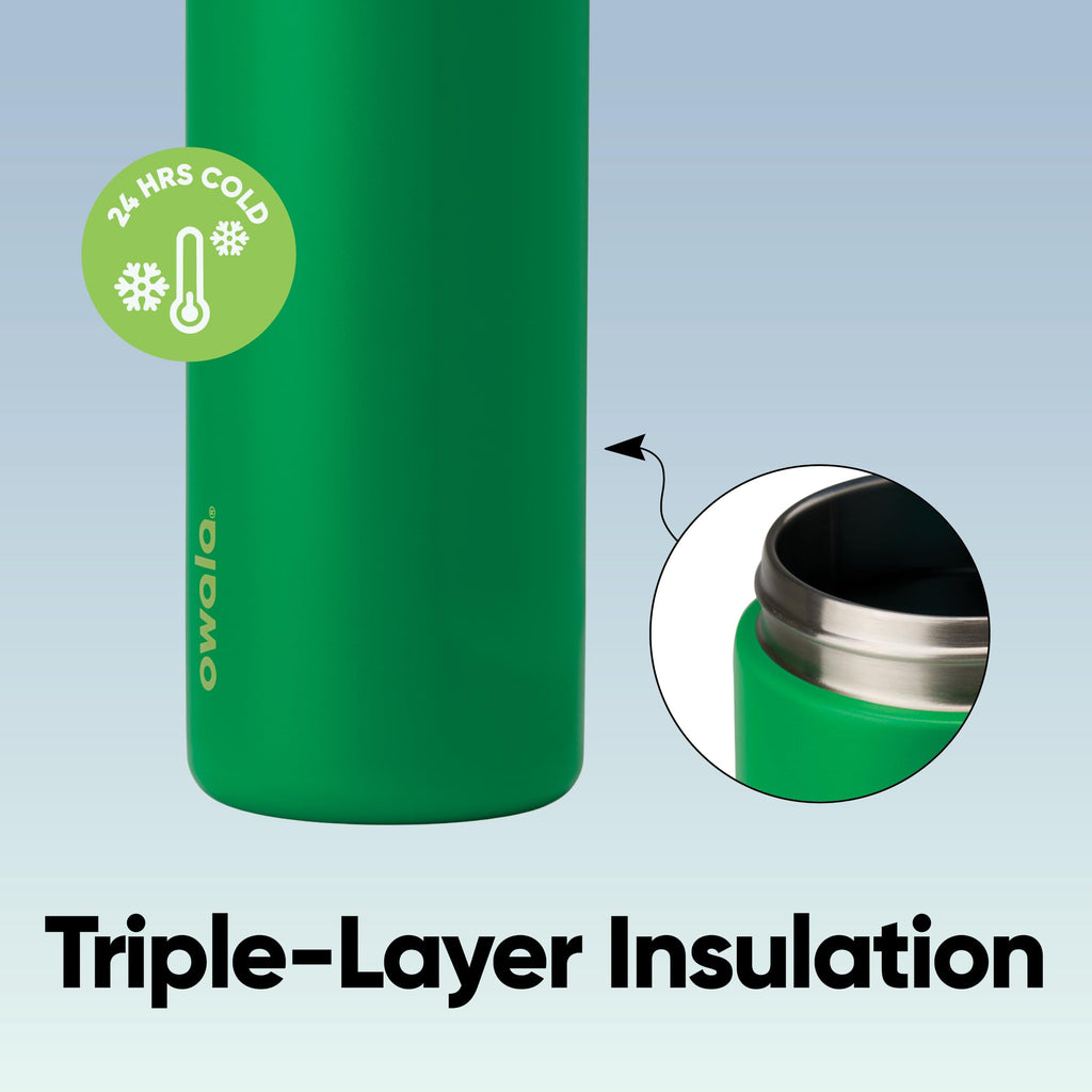 Owala FreeSip Insulated Stainless Steel Water Bottle with Straw for Sports and Travel, BPA-Free, 24 Ounce, Candy Store