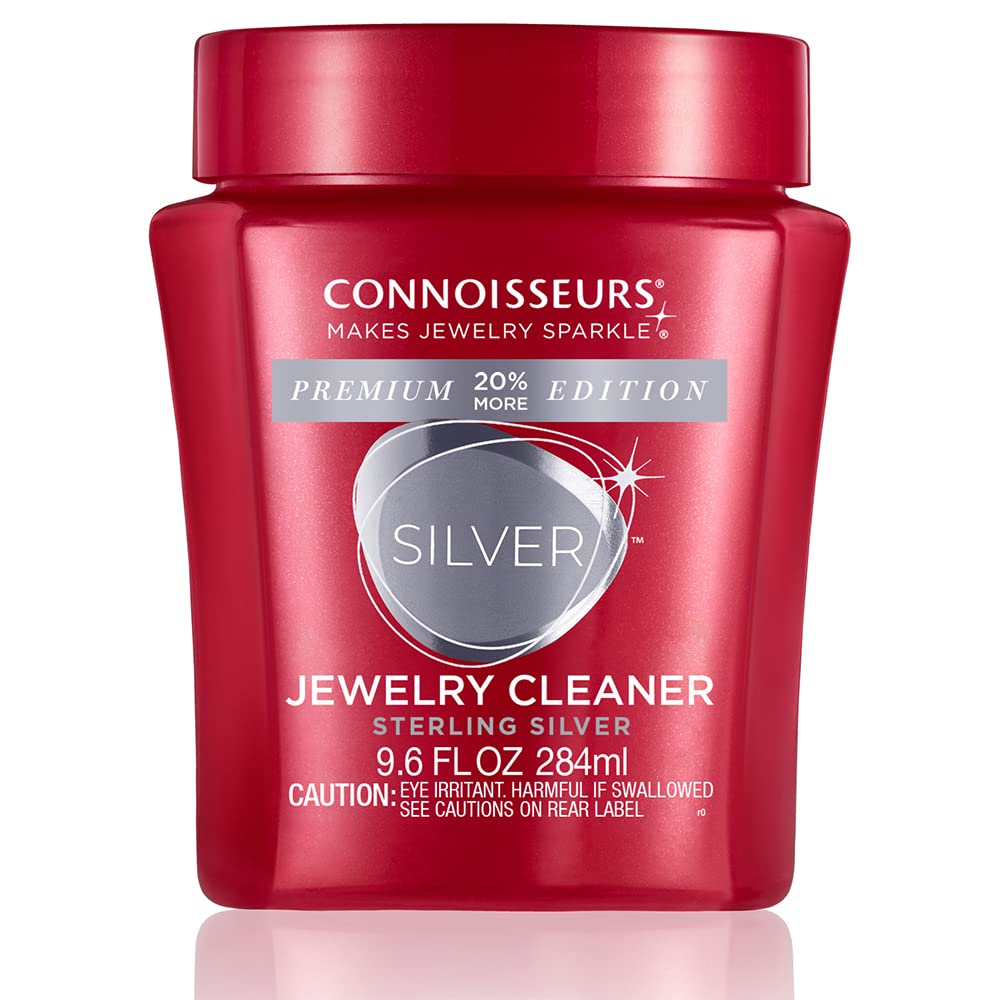 CONNOISSEURS Premium Edition Jewelry Cleaner 9.6oz bottle for fine, silver, or delicate jewelry cleaning.