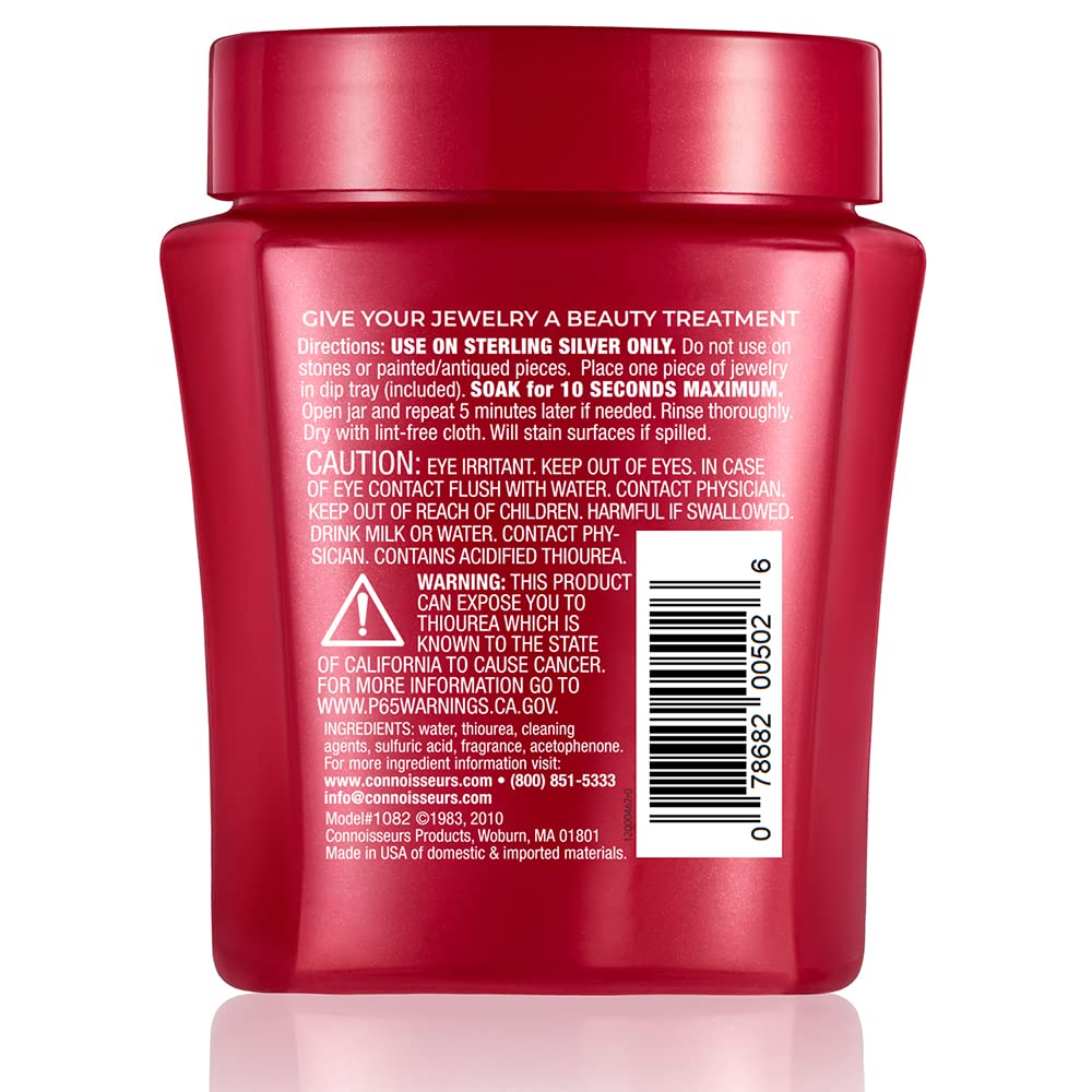 CONNOISSEURS Premium Edition Jewelry Cleaner 9.6oz bottle, designed for fine, silver, and delicate jewelry cleaning.