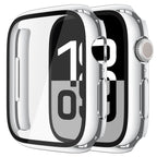 Misxi tempered glass case for Apple Watch Series 11 and 10, black, 46mm, protective screen cover.