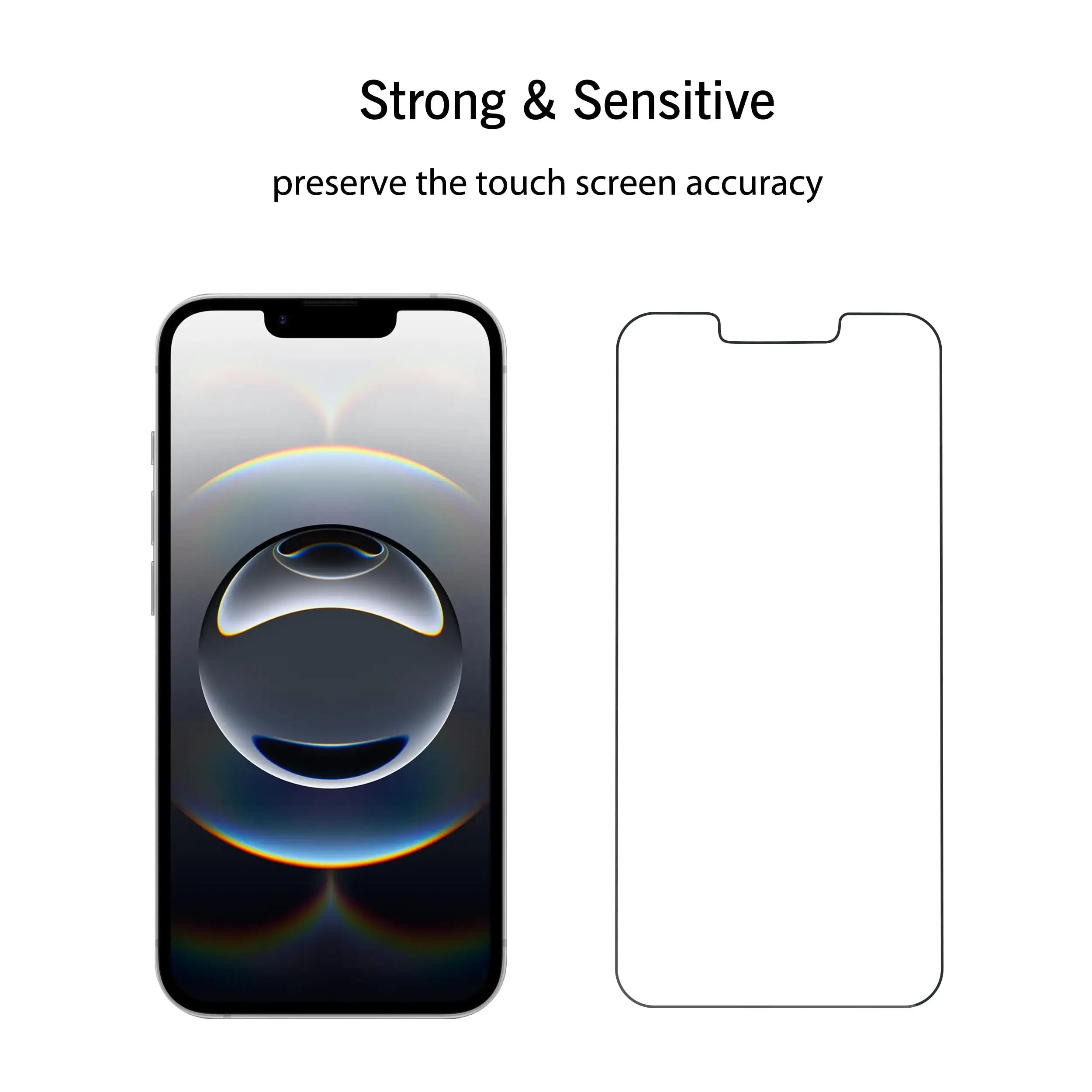 Ailun tempered glass screen protector for iPhone 16/15, 3 pack, 6.1-inch display, case-friendly, Dynamic Island compatible.