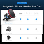 LISEN magnetic phone holder for car with upgraded clip and strong magnets, designed for Galaxy S25 Ultra and 4-6.7 inch smartphones.
