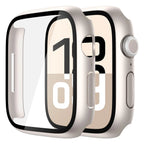 Misxi tempered glass case for Apple Watch Series 11 and 10, black screen protector cover for 46mm iWatch.