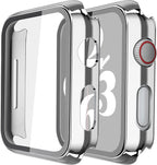 Misxi tempered glass case for Apple Watch Series 11 and 10, black, 46mm, showcasing screen protection features.