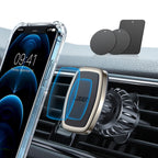 LISEN magnetic phone holder for car with upgraded clip and strong magnets, designed for Galaxy S25 Ultra and similar smartphones.