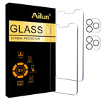 Ailun 3 pack screen protector and camera lens protectors for iPhone 17 Pro Max with installation frame, dynamic island compatible.