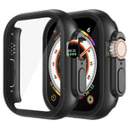 Black tempered glass case and screen protector for Apple Watch Series 10 and 11, 46mm by Misxi.