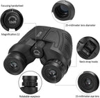 Occer 12x25 compact binoculars with large eyepiece, waterproof design, ideal for bird watching and outdoor activities.