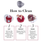 CONNOISSEURS Premium Edition Jewelry Cleaner 9.6oz bottle, suitable for fine, silver, and delicate jewelry care.