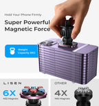 LISEN magnetic phone holder for car with strong magnets, designed for Galaxy S25 Ultra and 4-6.7 inch smartphones.