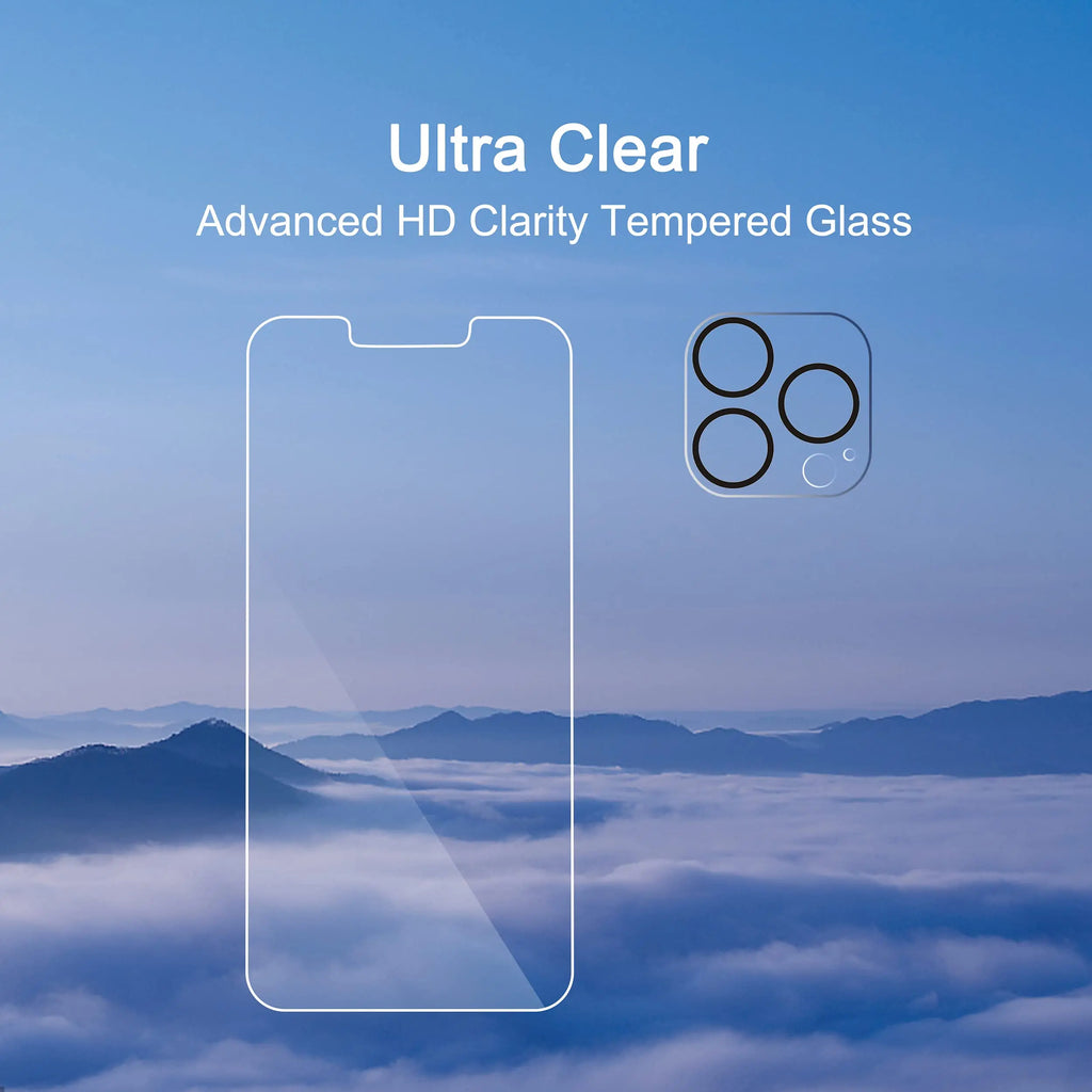 Ailun 3 pack screen protector and camera lens protector for iPhone 17 Pro Max with installation frame, case friendly design.