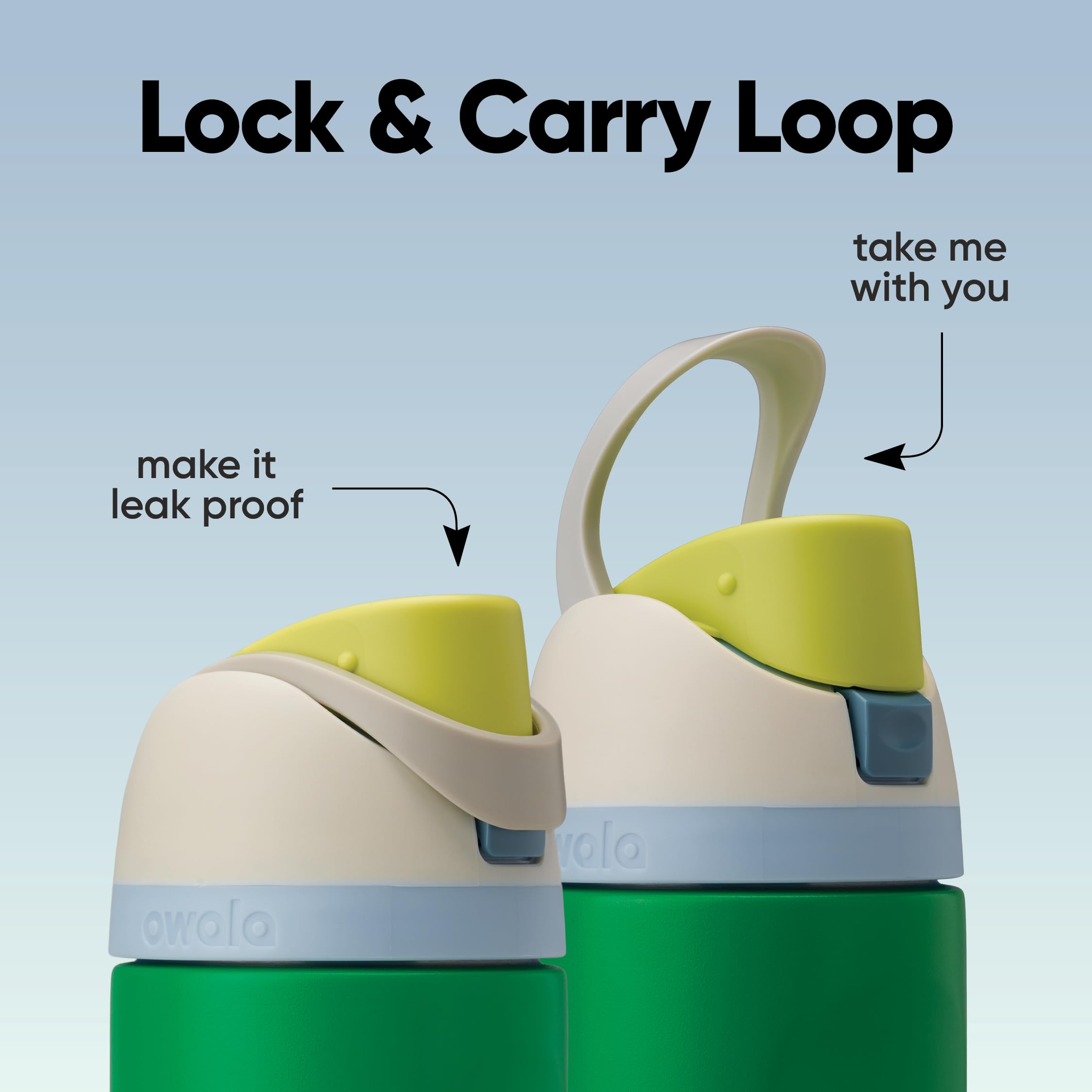 Owala FreeSip Insulated Stainless Steel Water Bottle with Straw for Sports and Travel, BPA-Free, 24 Ounce, Candy Store