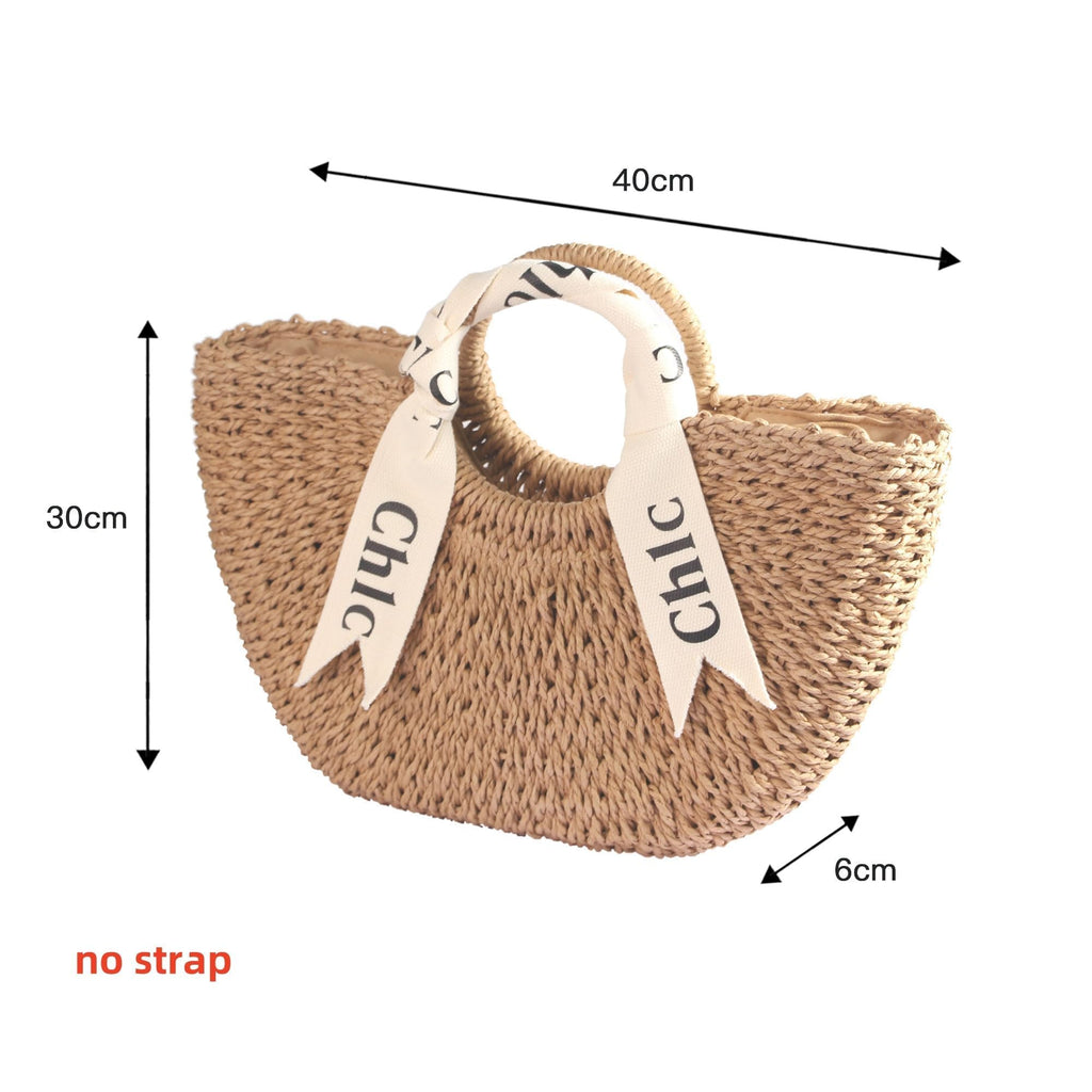 Eiyye off white women's woven straw beach bag, stylish shoulder handbag perfect for summer outings.