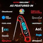 Digital meat thermometer by Alpha Grillers, featuring an easy-to-read display for cooking and grilling precision.