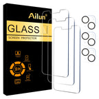 Ailun 3 pack screen protector and camera lens protector for iPhone 17 Pro Max with installation frame, case friendly design.