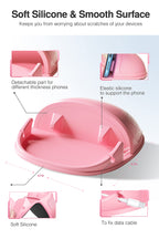 Loncaster car phone holder in black, silicone pad for secure mounting of smartphones and GPS on various dashboards.