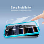 Ailun 3 pack screen protector and camera lens protector for iPhone 17 Pro Max with installation frame and case compatibility.