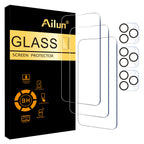 Ailun 3 pack screen protector and camera lens protector for iPhone 17 Pro Max with installation frame, case friendly.