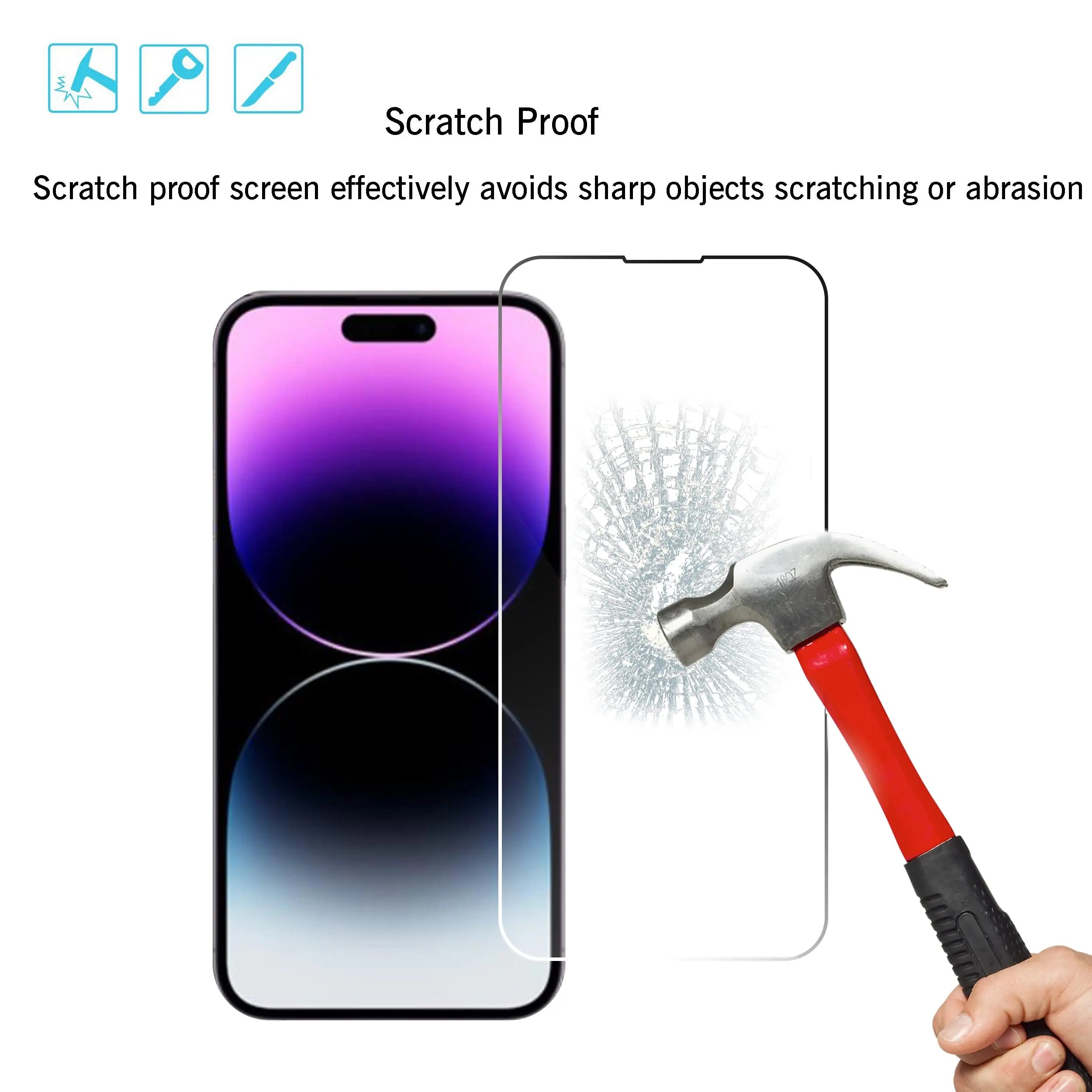 Ailun screen protector and camera lens protectors for iPhone 17 Pro Max with installation frame, case-friendly design.