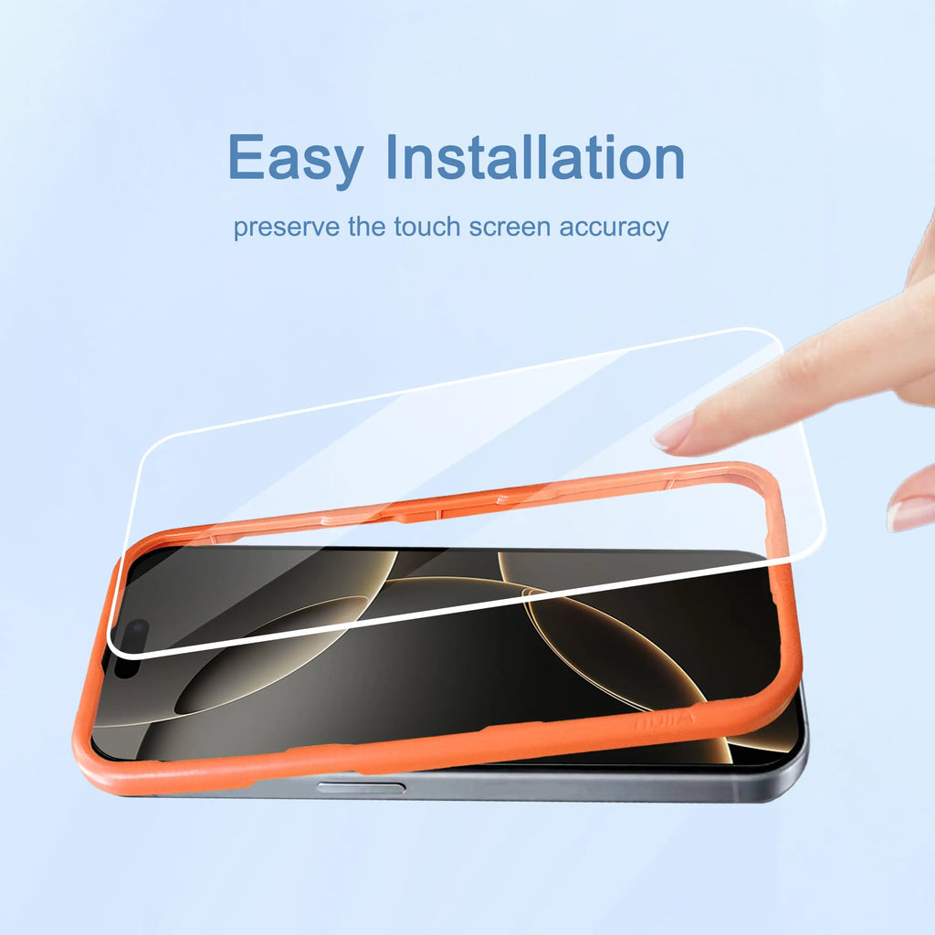 Ailun tempered glass screen protector for iPhone 16/15, 3-pack, 6.1 inches, Dynamic Island compatible, case friendly.