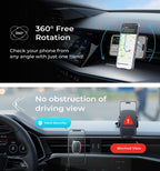 LISEN magnetic phone holder for car, featuring upgraded clip and strong magnets, compatible with Galaxy S25 Ultra smartphones.