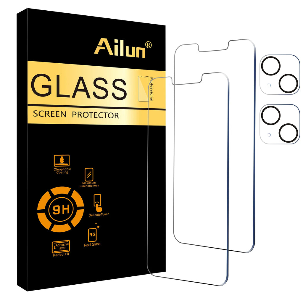 Ailun 3 pack screen protector and camera lens protector for iPhone 17 Pro Max with installation frame, case friendly.