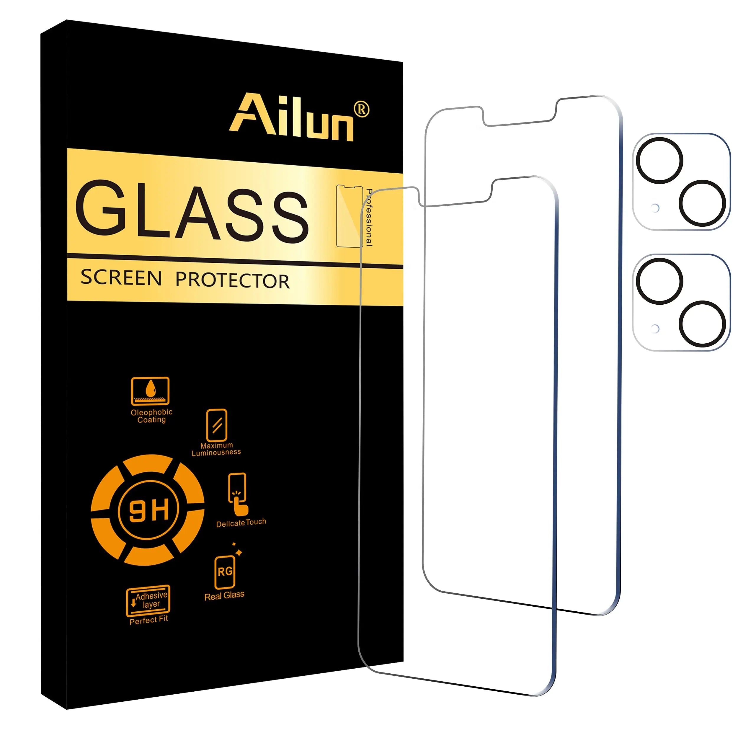 Ailun 3 pack screen protector and camera lens protector for iPhone 17 Pro Max with installation frame, case friendly.