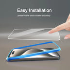 Ailun 3 pack screen protector and camera lens protectors for iPhone 17 Pro Max with installation frame and case compatibility.