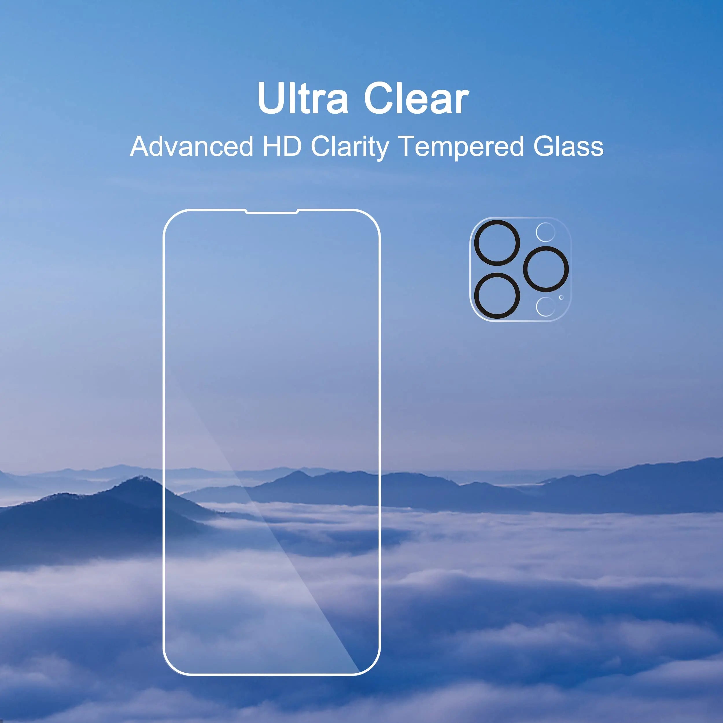Ailun 3 pack screen protector and camera lens protector for iPhone 17 Pro Max with installation frame, case friendly.