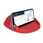 Loncaster car phone holder in black, featuring a silicone pad for secure mounting on various dashboards and desks.