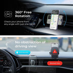 LISEN magnetic phone holder for car, featuring upgraded clip and strong magnets, securely holds Galaxy S25 Ultra smartphones.