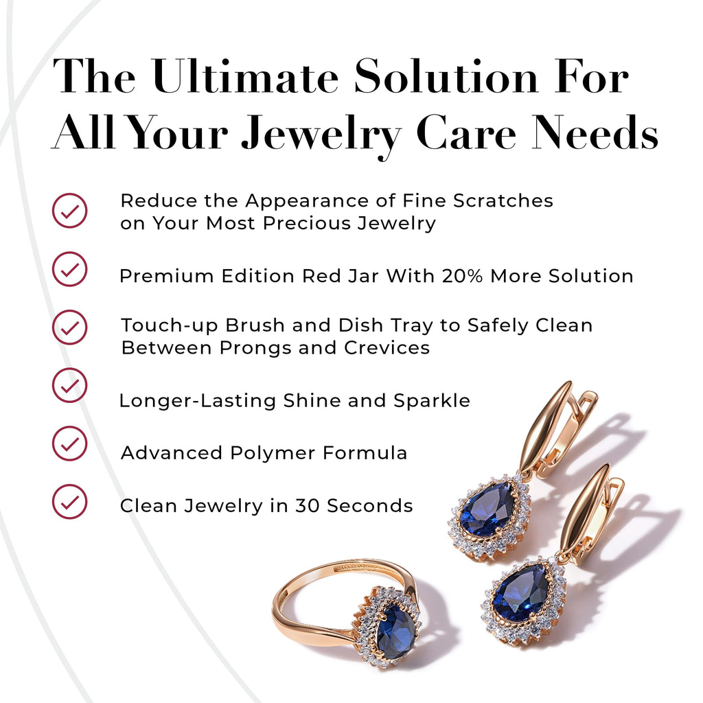 CONNOISSEURS Premium Edition Jewelry Cleaner 9.6oz bottle for fine, silver, and delicate jewelry cleaning solutions.