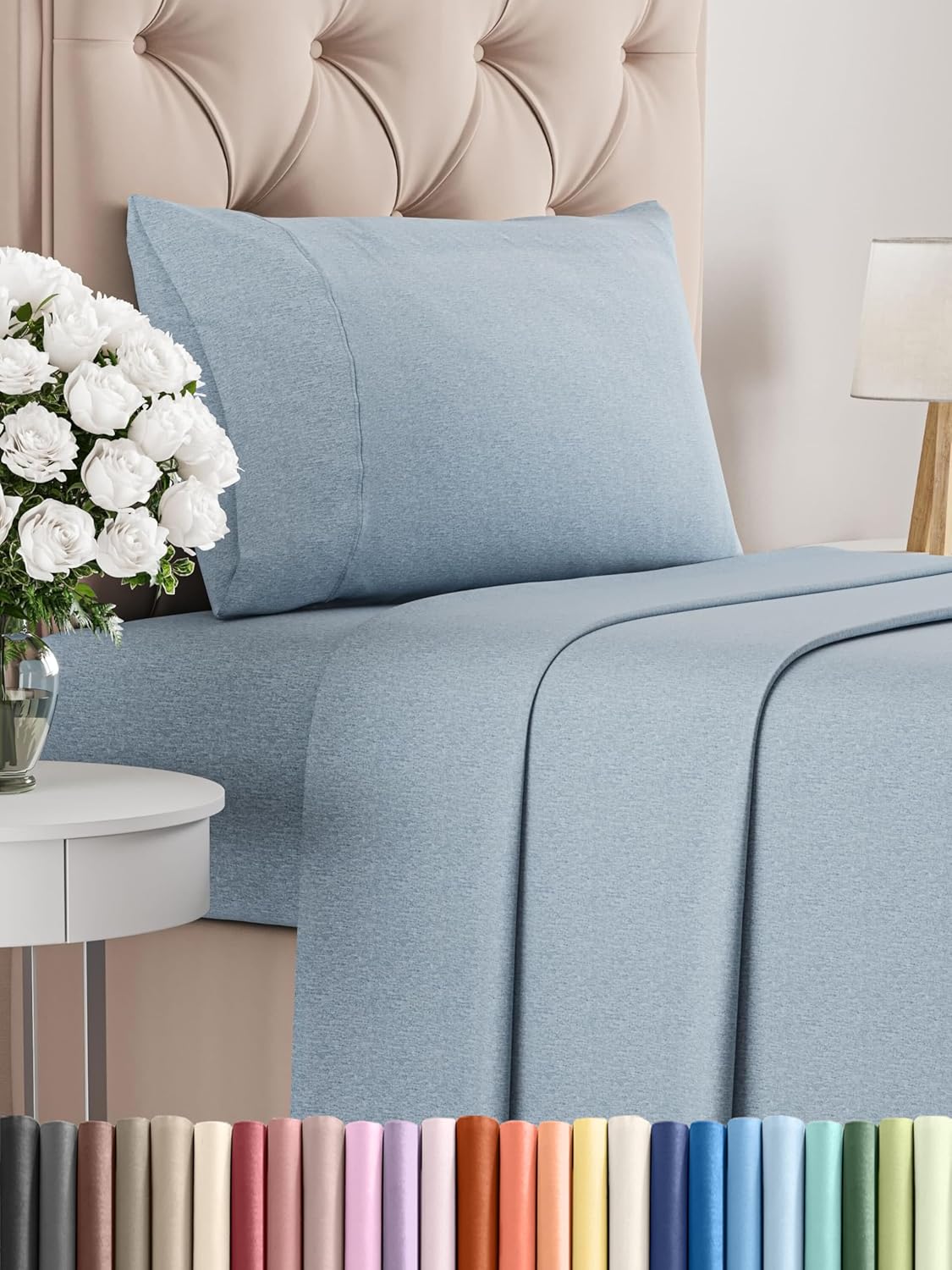 CGK Unlimited 4 Piece Sheet Set - Comfy Breathable & Cooling Sheets - Hotel Luxury Bed Sheets for Women, Men, Kids & Teens - Deep Pockets, Easy-Fit, Soft & Wrinkle Free Sheets - Queen, 01 - White