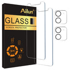Ailun 3 pack screen protectors and camera lens protectors for iPhone 17 Pro Max with installation frame, case friendly.