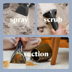 BISSELL Little Green Mini Portable Carpet Cleaner in tea green with HydroRinse tool and 4" tough stain tool on display.