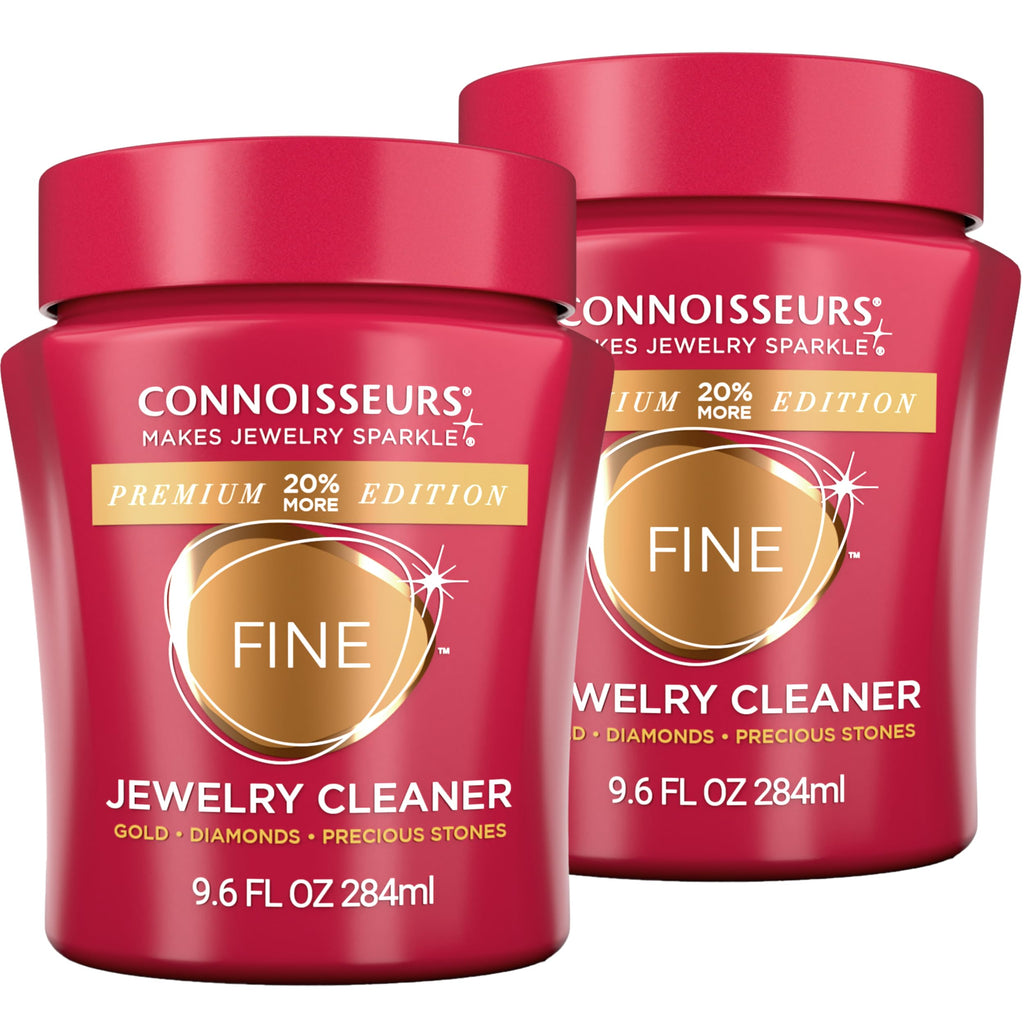 CONNOISSEURS Premium Edition Jewelry Cleaner 9.6oz bottle for fine, silver, and delicate jewelry cleaning.