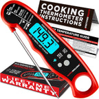 Digital meat thermometer by Alpha Grillers, showing an instant read display with a sleek design for cooking and grilling.