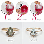 CONNOISSEURS Premium Edition Jewelry Cleaner 9.6oz bottle, suitable for fine, silver, and delicate jewelry cleaning.