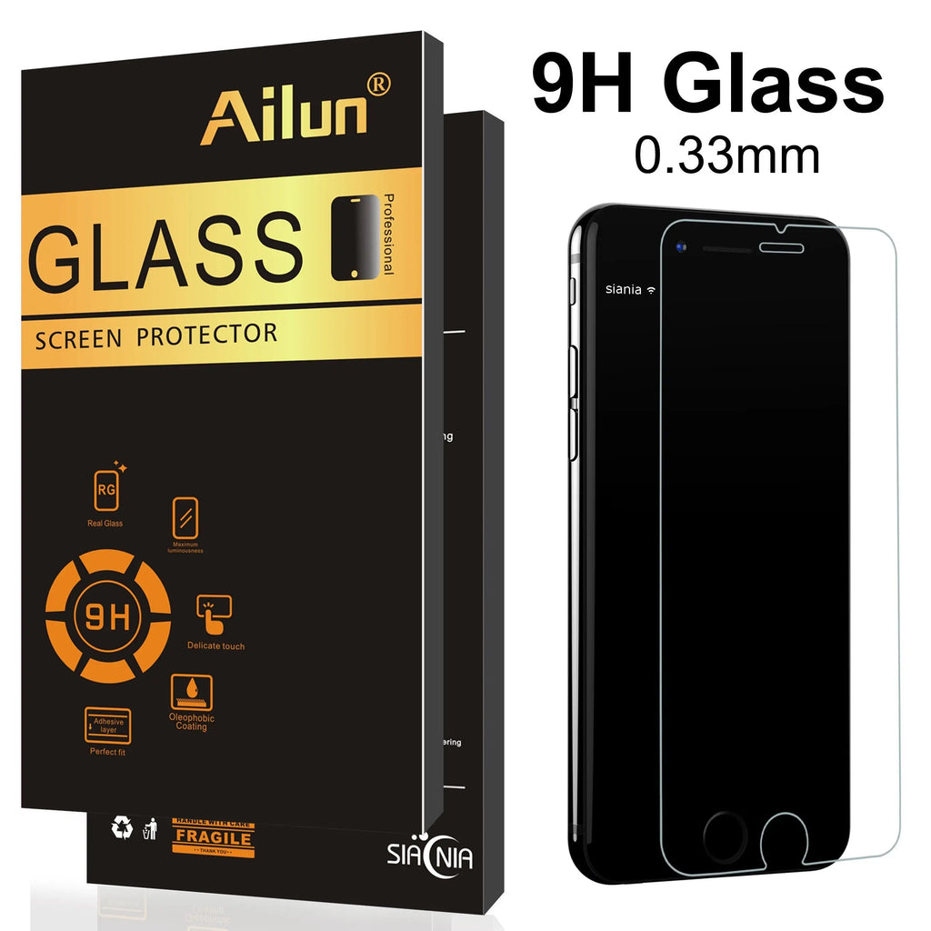 Ailun tempered glass screen protector for iPhone 15/16, 3 pack, designed for 6.1-inch display, case-friendly, Dynamic Island compatible.