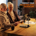 Elikliv LCD Digital Coin Microscope with 1000x magnification and 8 LED lights, featuring a 4.3-inch display.