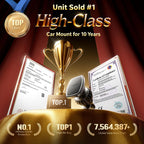 LISEN magnetic phone holder for car, black, featuring 6 strong magnets, securely holding Galaxy S25 Ultra and similar smartphones.